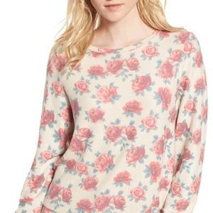 LAST ONE! Wildfox Rose Print Baggy Beach Jumper